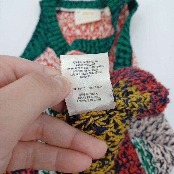 Anthropologie Maeve Harmony Sweater Tank Women's M Colorblock Stripes Knit - Picture 8 of 9